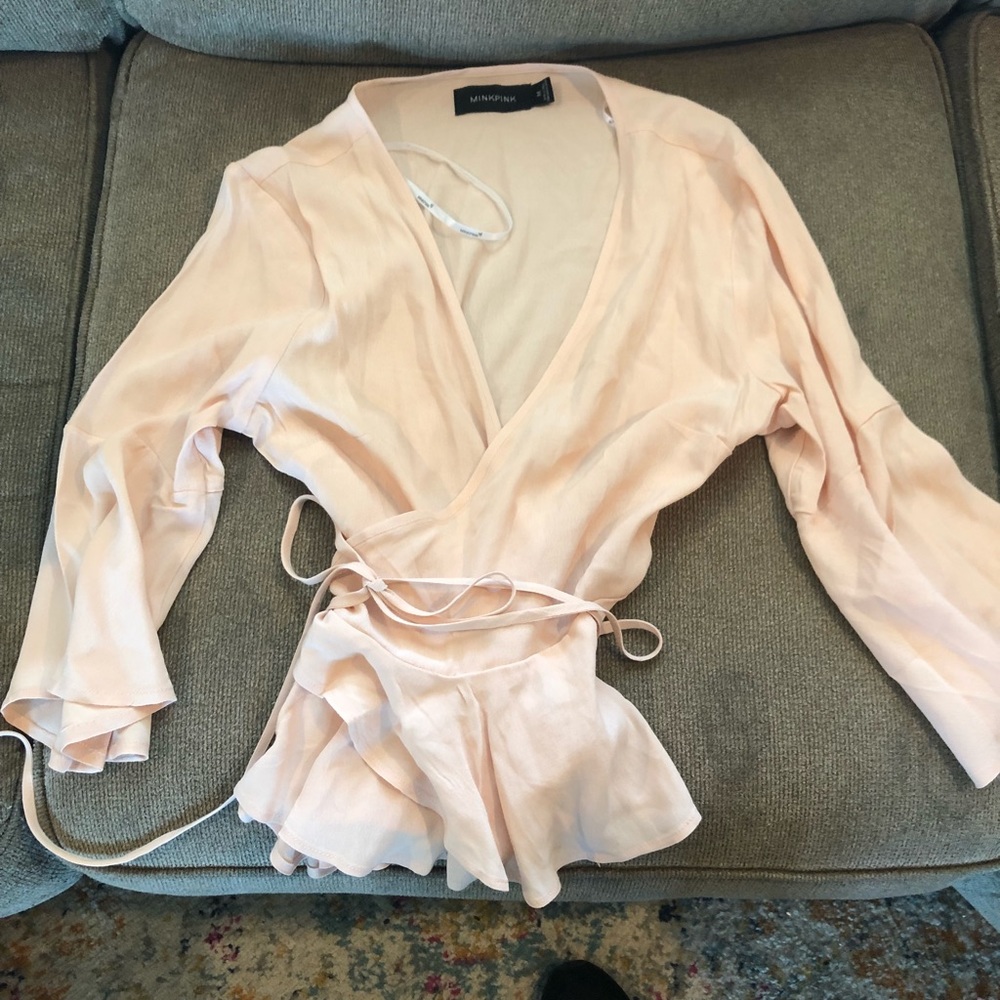 Pink wrap top